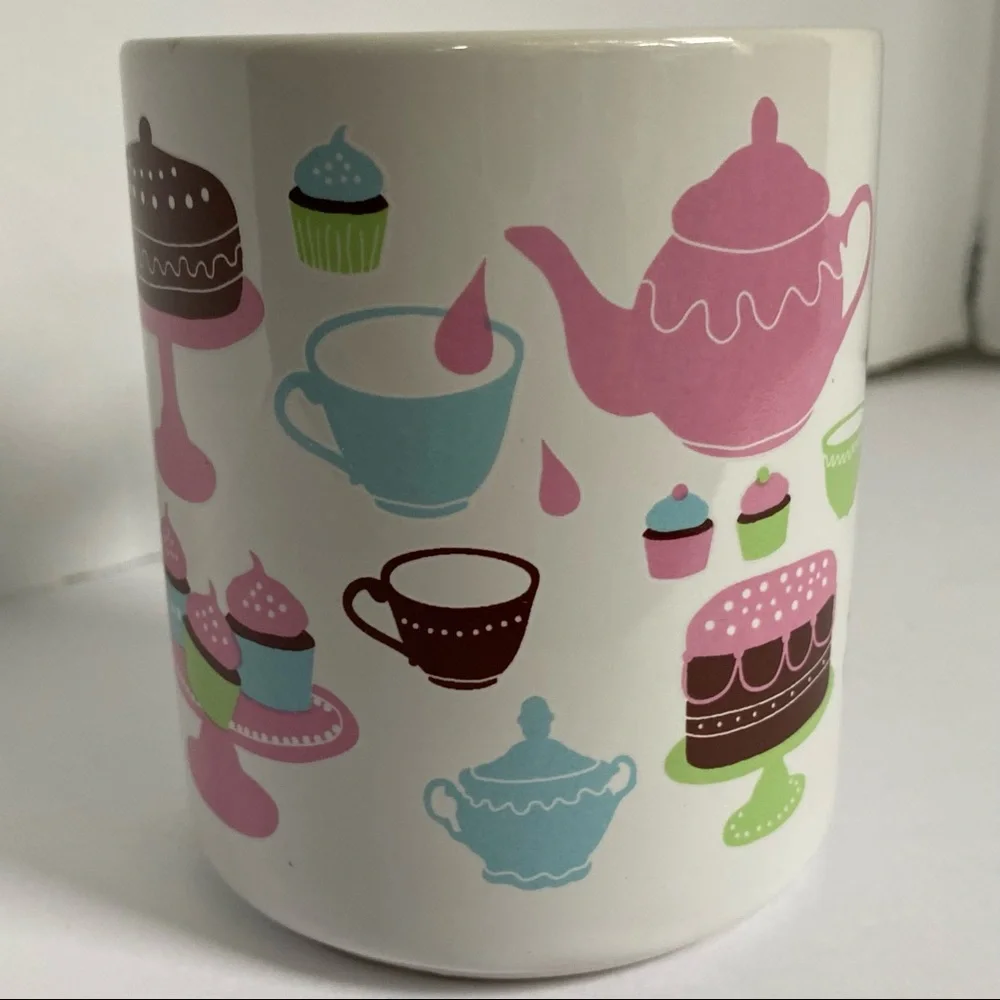 IKEA Mug Desserts Cakes Tea Party Pots Cups Cupcakes Ceramic Coffee Pastel color